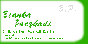 bianka poczkodi business card